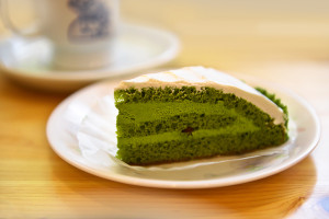 Kuchen mit Matcha
