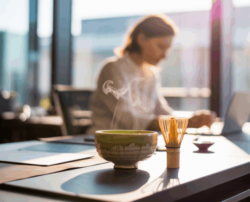 Matcha am Arbeitsplatz: Energie statt Nervosität