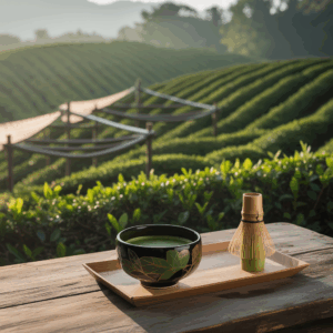 Matcha in a tea field