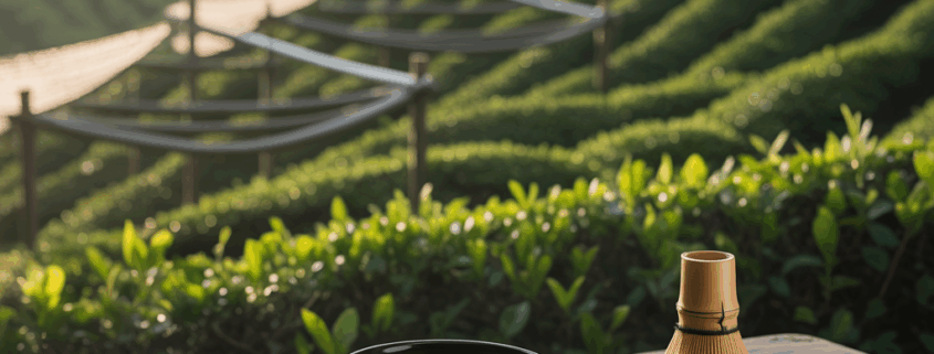 Matcha in a tea field
