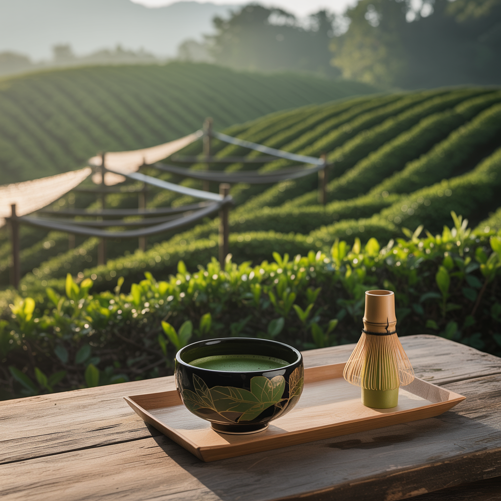 Matcha in a tea field