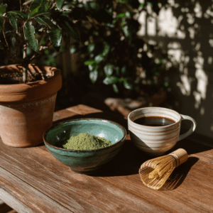 Matcha versus Kaffee