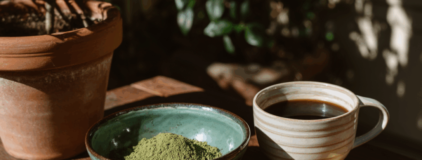 Matcha versus Kaffee