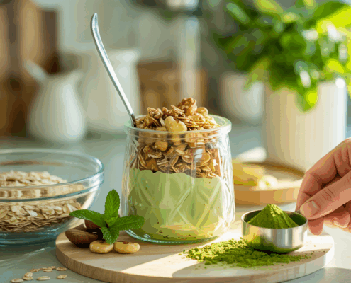 Matcha-Zimt-Granola selbstgemacht: Eine knackige Morgenfreude