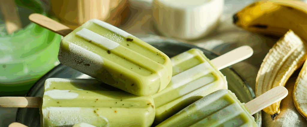 Matcha-Haferflocken-Eis am Stiel: Dein veganes Sommerglück