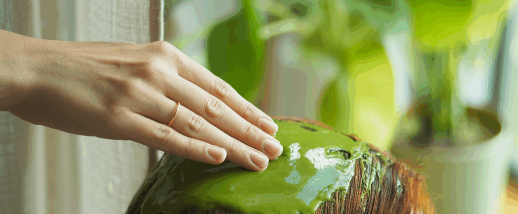 Zauber der Natur: Pflegende Matcha-Kokos-Öl-Haarmaske