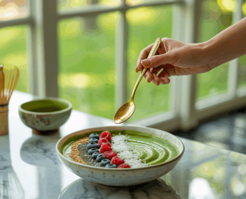 Erfrischender Start in den Tag: Matcha-Avocado-Smoothie Bowl