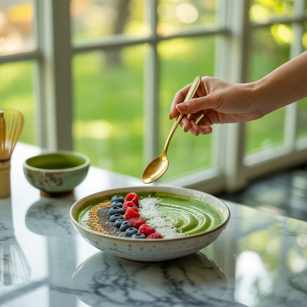 Erfrischender Start in den Tag: Matcha-Avocado-Smoothie Bowl