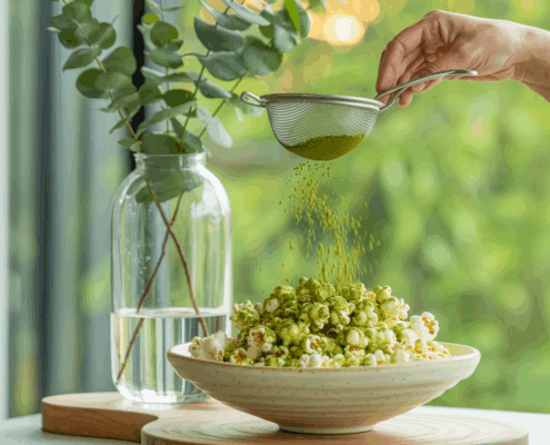 Matcha-Popcorn mit Meersalz: Der perfekte Kino-Snack