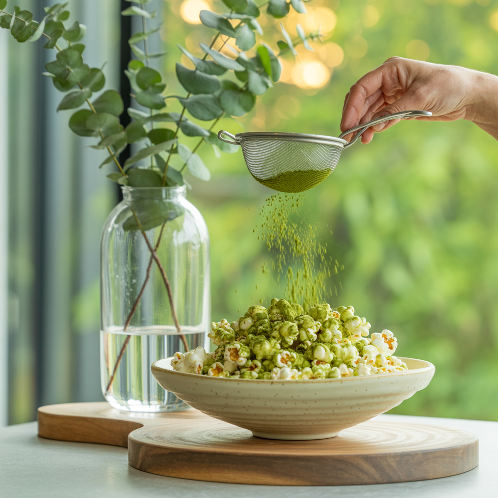 Matcha-Popcorn mit Meersalz: Der perfekte Kino-Snack