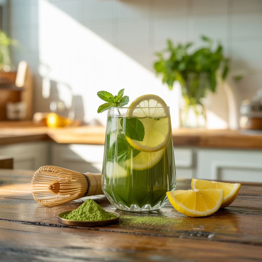 Erfrischung pur: Matcha-Minz-Limonade selber machen