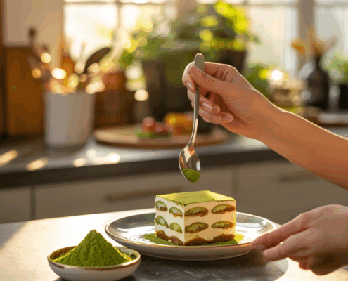 Matcha-Tiramisu ohne Alkohol: Ein italienischer Klassiker mit grünem Twist