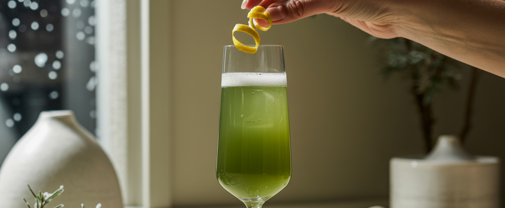 Matcha French 75: Ein festliches Silvesterhighlight im Glas
