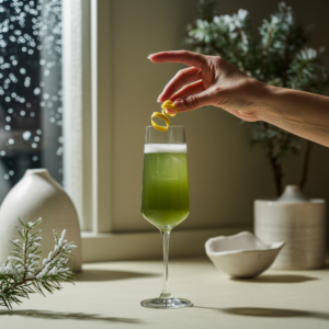Matcha French 75: Ein festliches Silvesterhighlight im Glas
