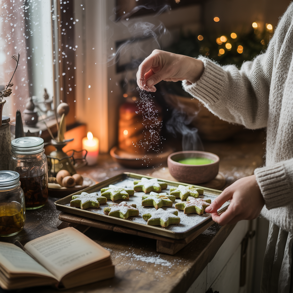 Weihnachtsklassiker neu gedacht: Matcha-Zimtsterne