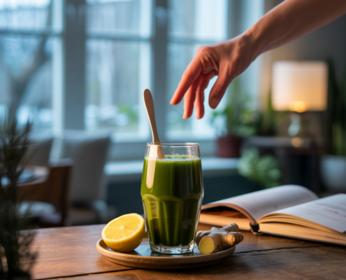 Wieder auf die Beine: Der Matcha-Ginger Recovery Smoothie