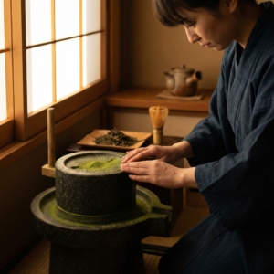 Die Kunst des Mahlens: Wie Matcha zu seinem feinen Pulver wird
