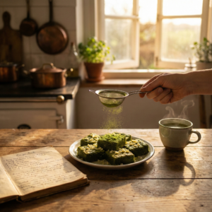 Matcha-Brownies mit Weißer Schokolade – Eine grüne Versuchung